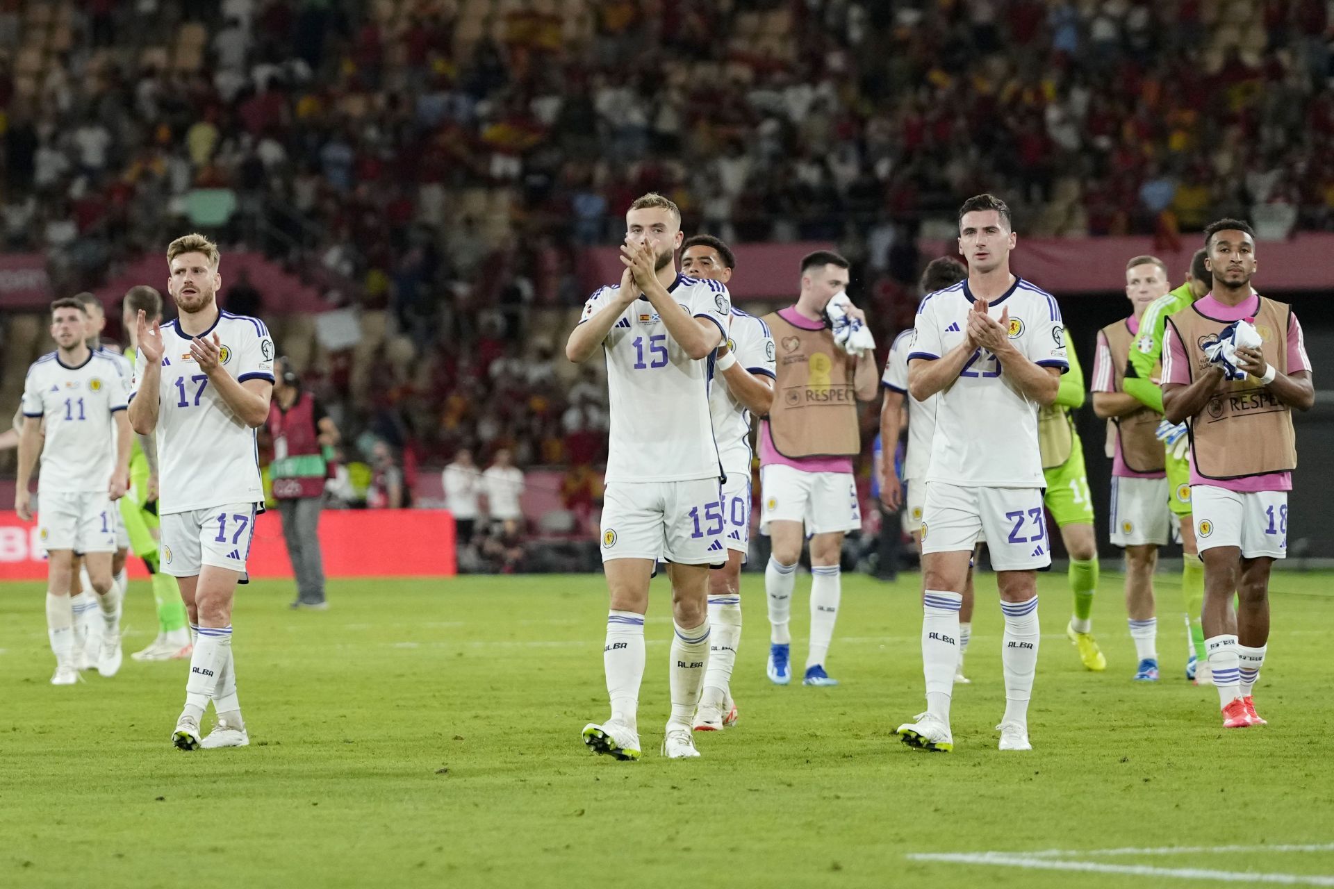 Scotland applauds their fans