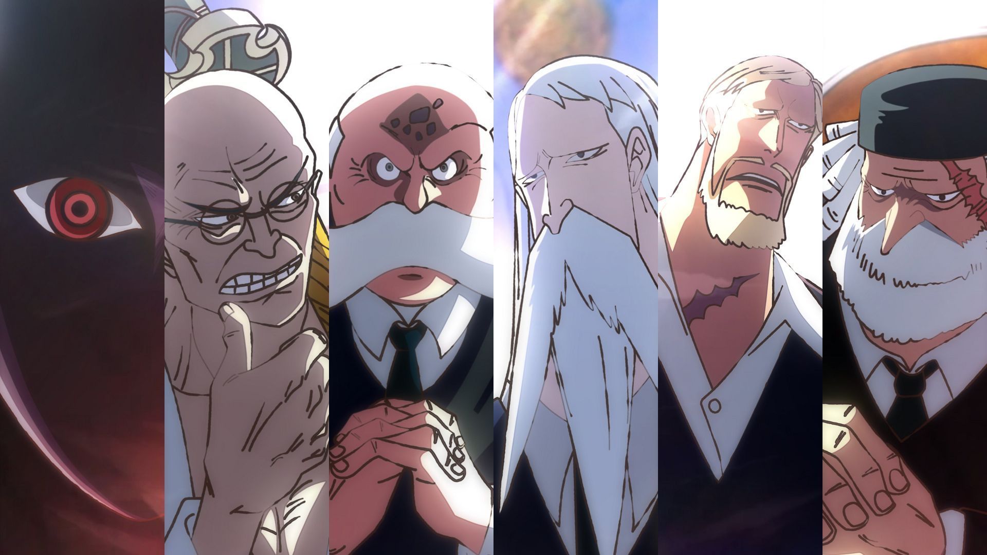 Imu and the Five Elders (Image via Eiichiro Oda/Shueisha, One Piece)