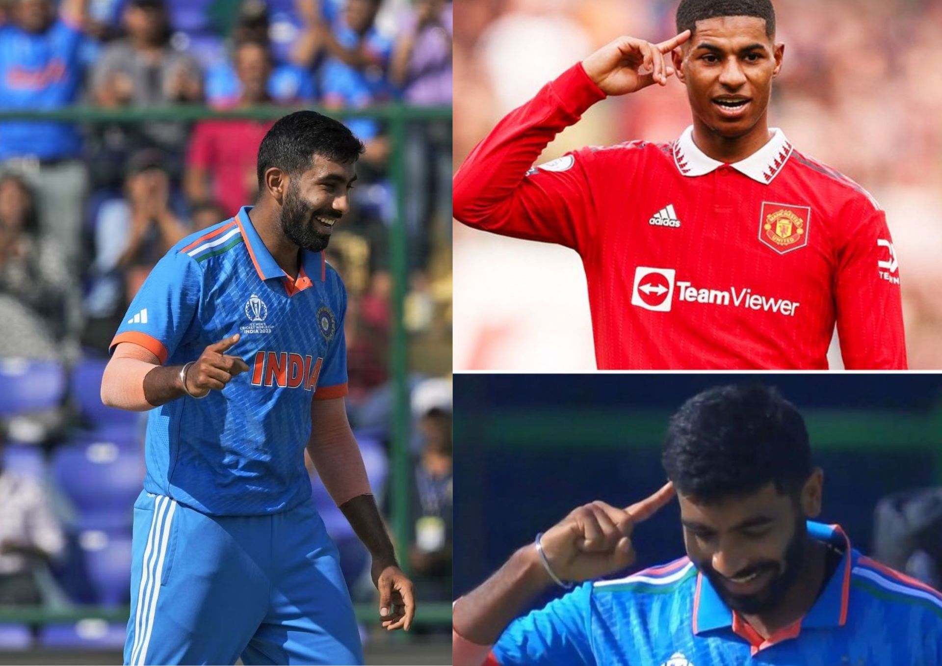Jasprit Bumrah did what he does best - before pulling off a Marcus Rashford celebration (Picture Credits: AP; Disney+Hotstar)