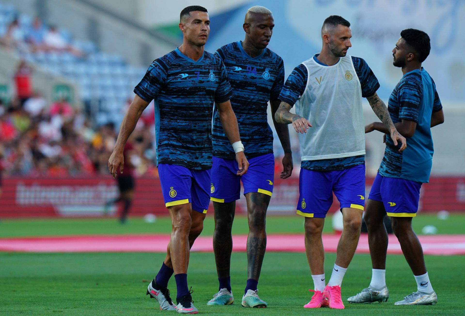 Anderson Talisca (middle) talked up Cristiano Ronaldo&#039;s work ethic.