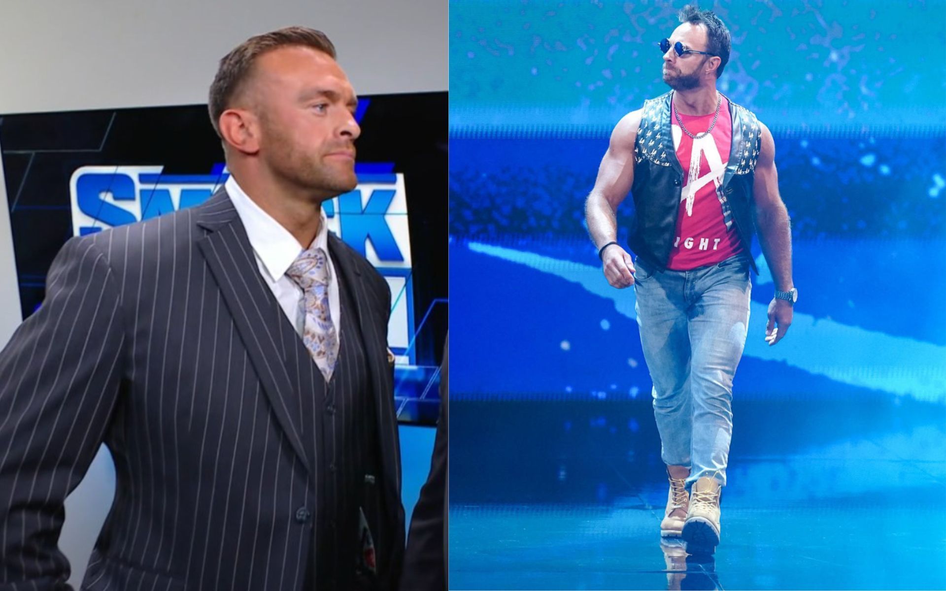 (Left) Nick Aldis (Right) LA Knight