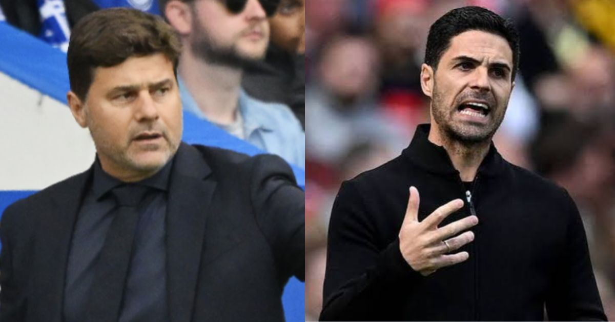 Mikel Arteta and Mauricio Pochettino (via Getty Images)