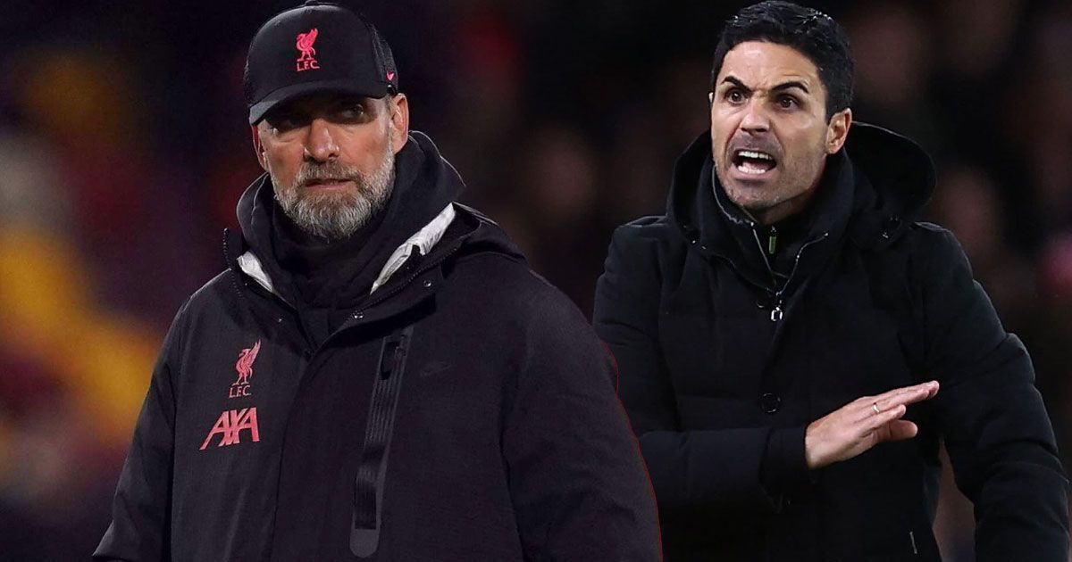 Mikel Arteta and Jurgen Klopp (via Getty Images)