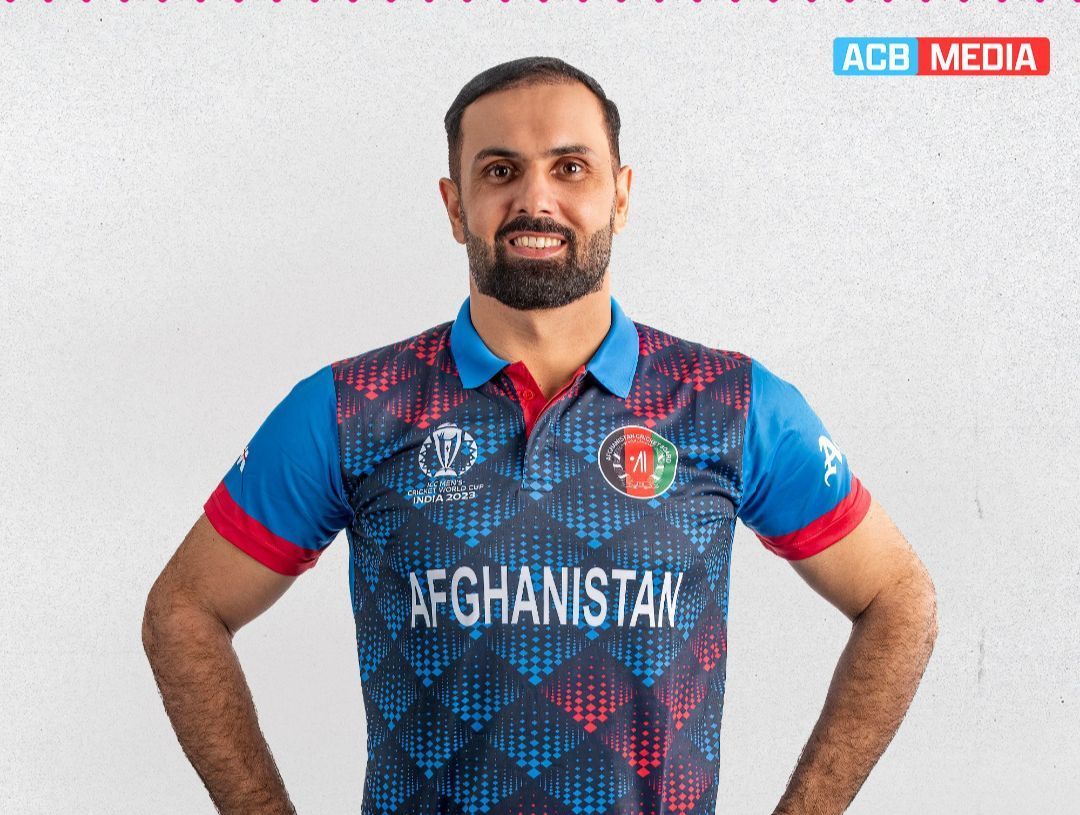 Mohammad Nabi sporting the Afganistan jersey [Afghanistan Cricket Board]