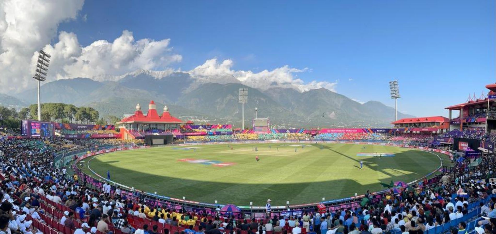 A view of the scenic stadium in Dharamsala (Pic: X)