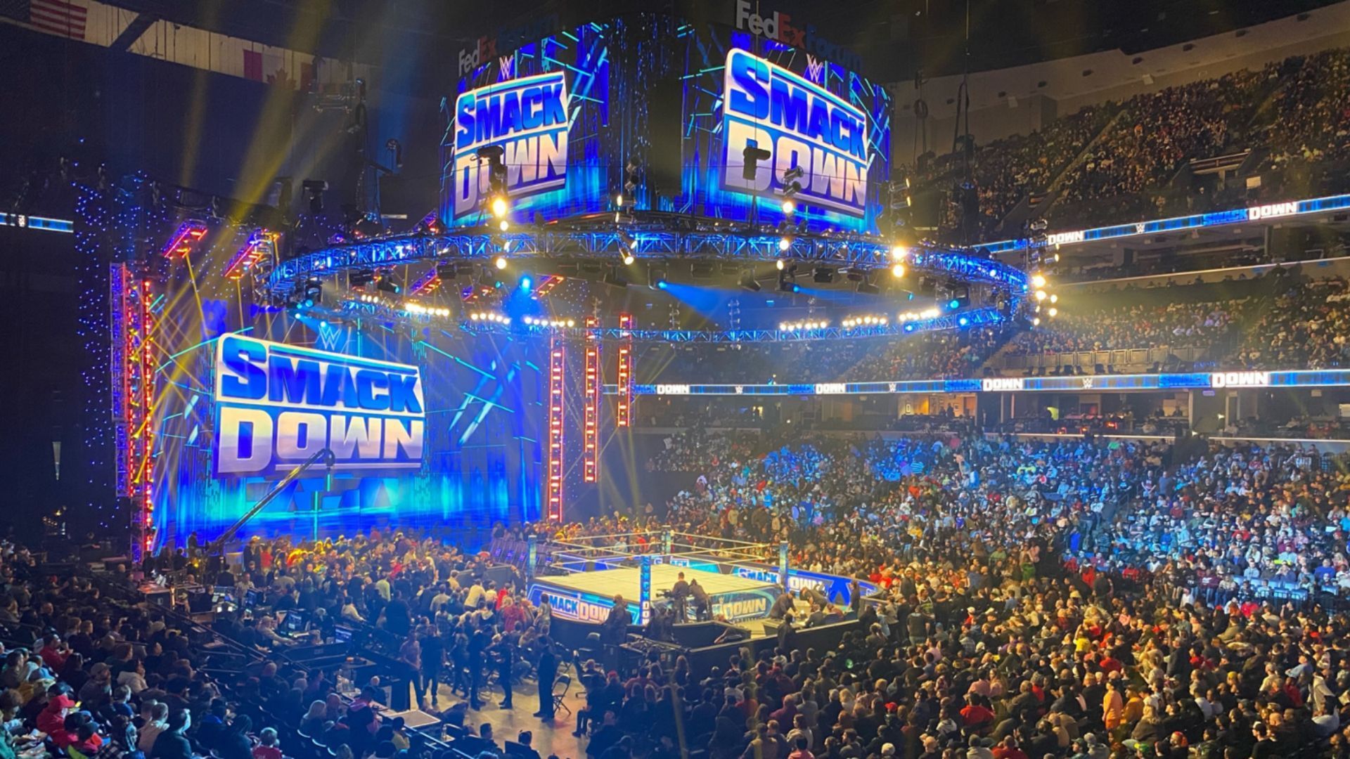 WWE SmackDown arena. Image Credits: Twitter 