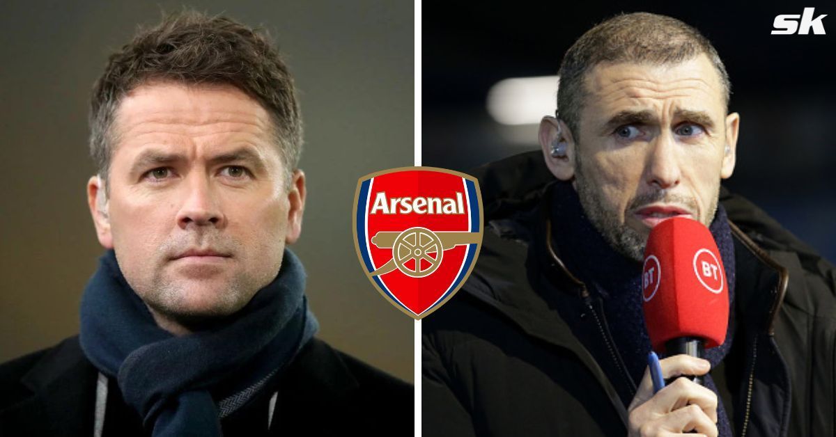 Michael Owen and Martin Keown (via Getty Images)