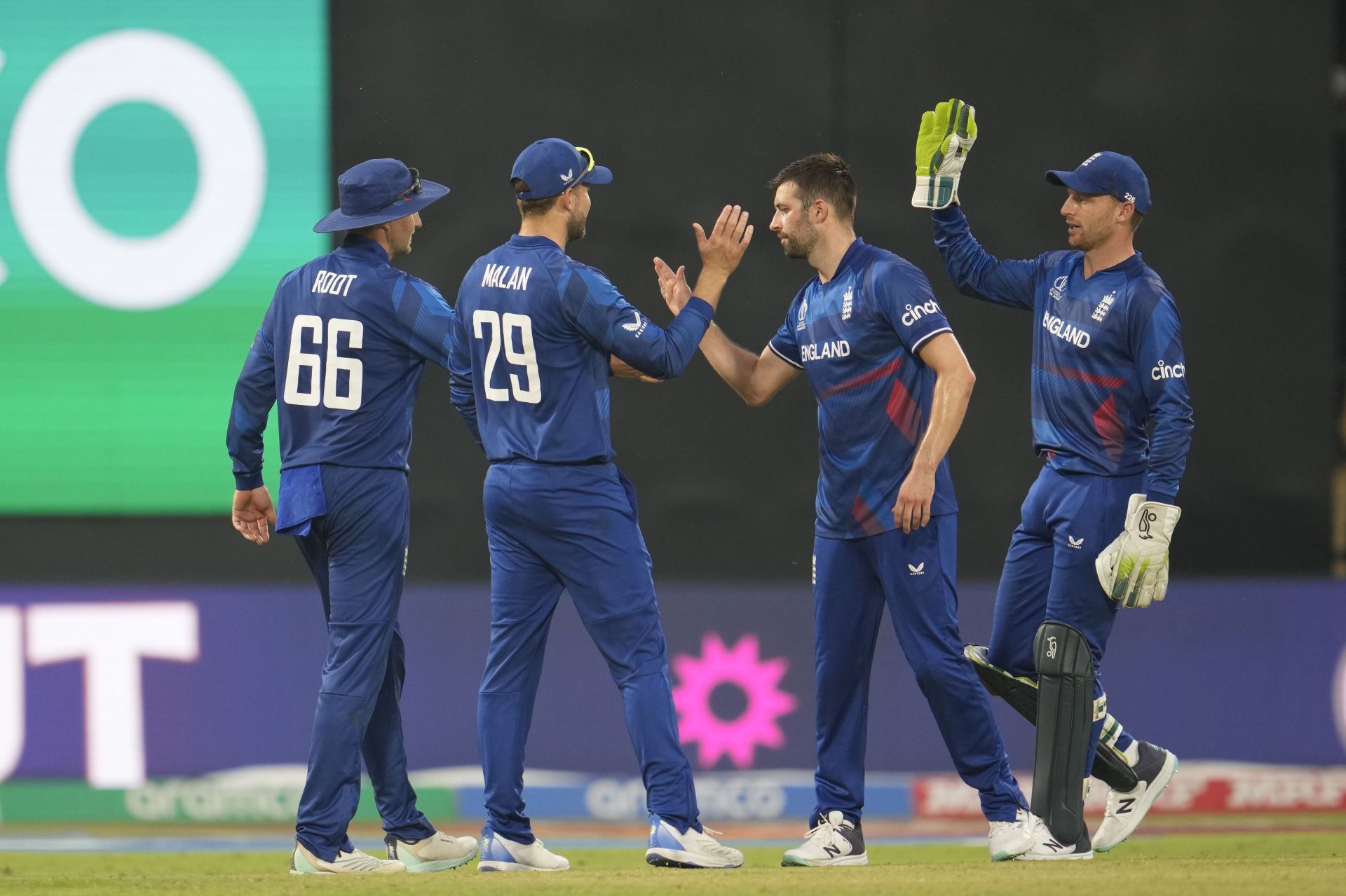 England players celebrating vs Afghanistan [Getty Images]