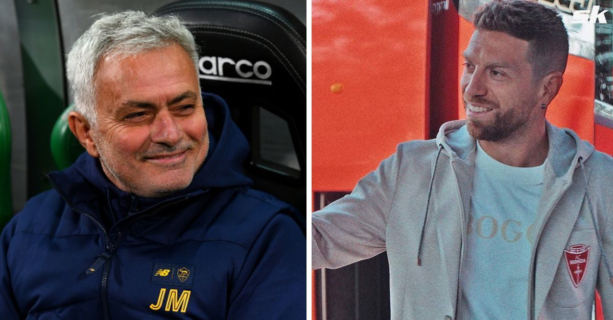 AS Roma boss Jose Mourinho and Papu Gomez 