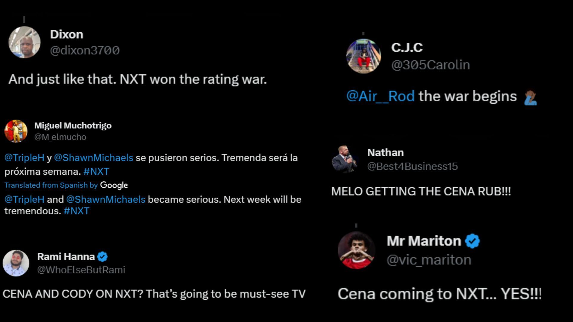 Screenshot of the fans&#039; reactions on Twitter.
