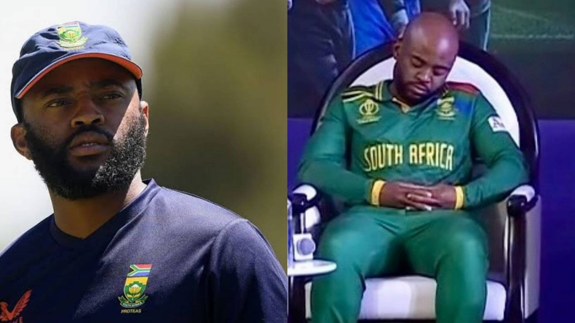 Temba Bavuma was caught sleeping during the meet (Image: X)