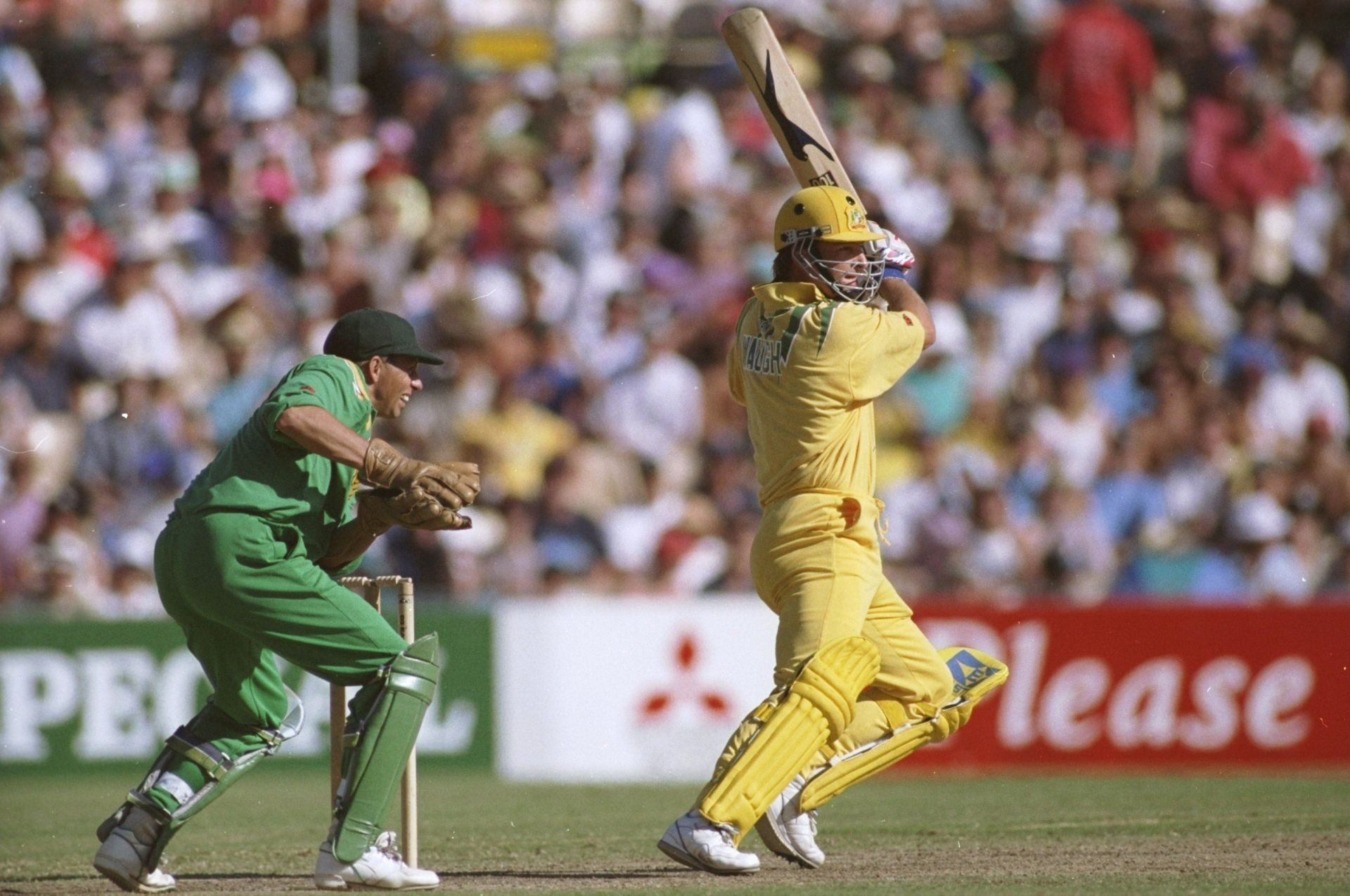 Mark Waugh in action.