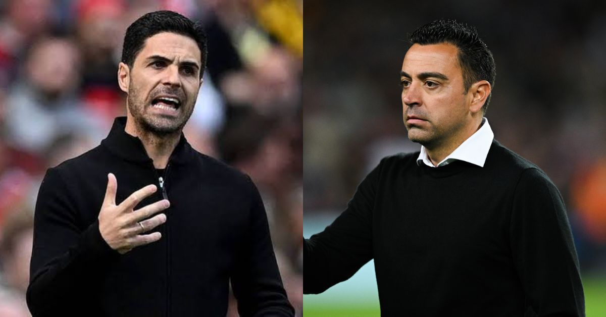 Mikel Arteta and Xavi (via Getty Images)