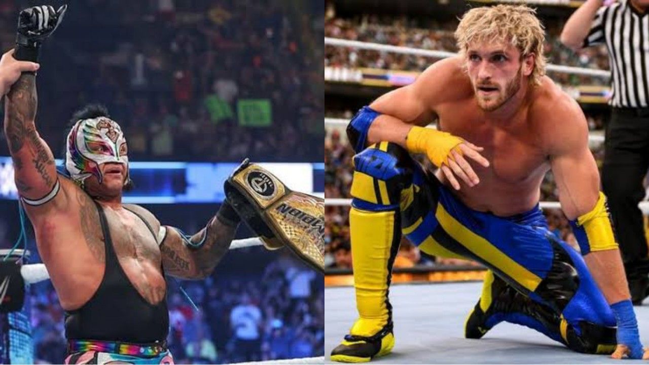 WWE यूएस चैंपियन रे मिस्टीरियो और लोगन पॉल 