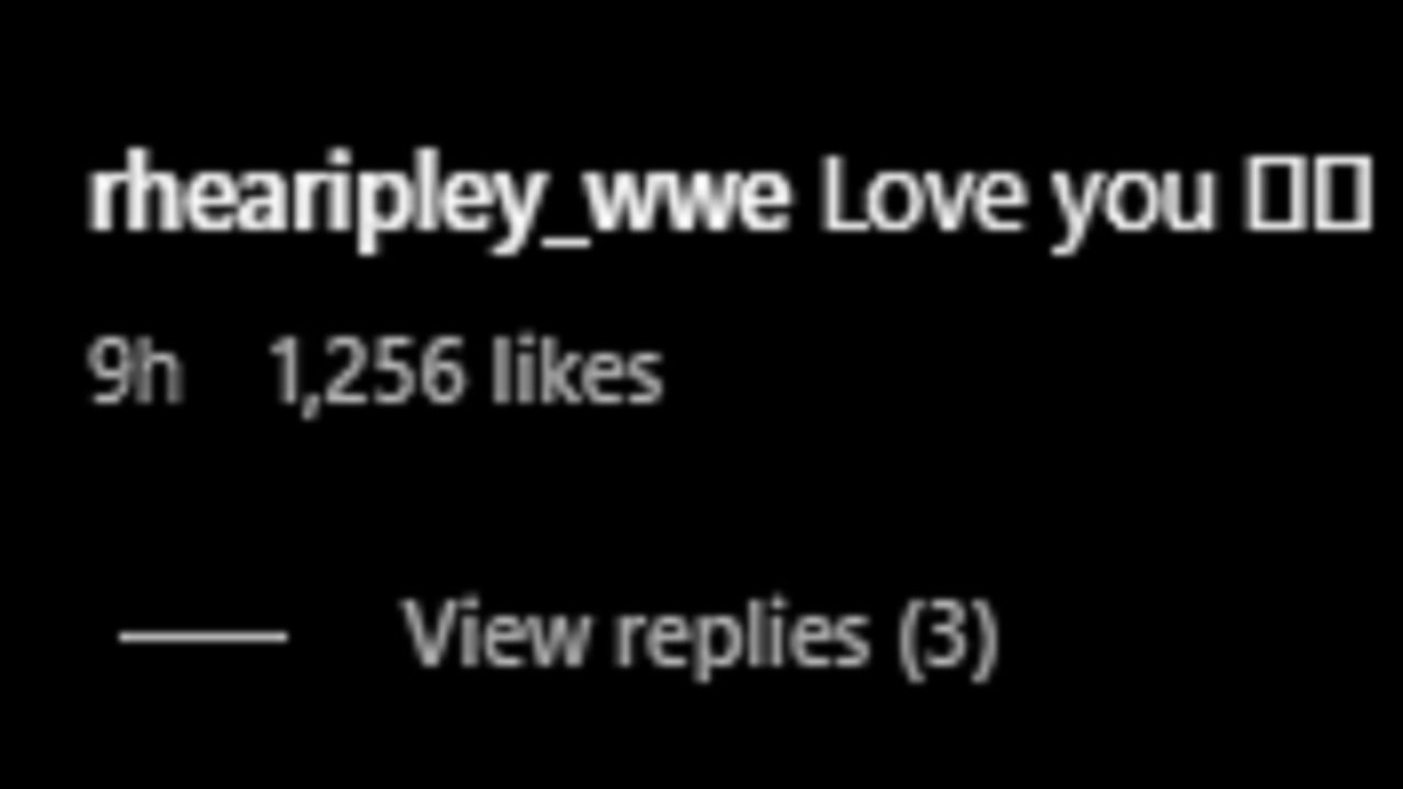 A screengrab of Rhea Ripley&#039;s response to Buddy Matthews.