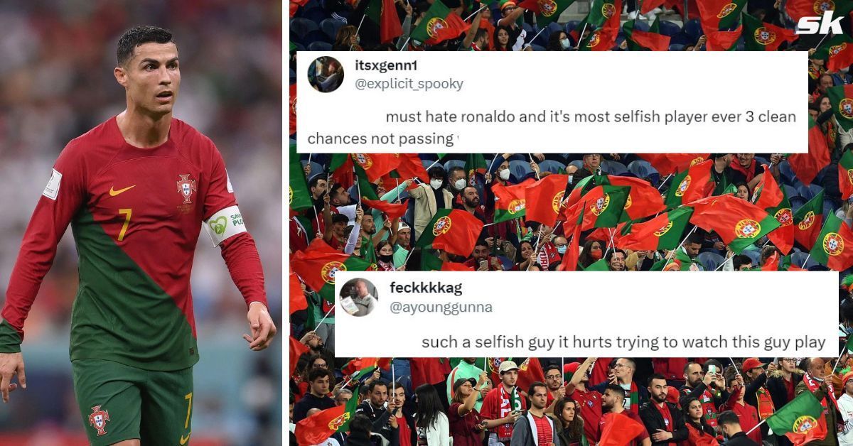 Cristiano Ronaldo (left) fans have criticized Diogo Jota following Portugal