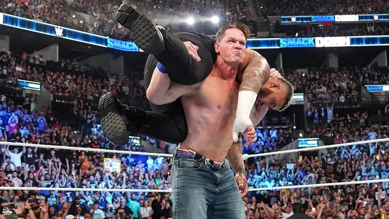 John Cena planted Solo Sikoa with an Attitude Adjustment