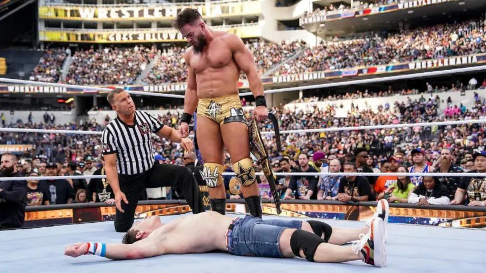 Austin Theory reigned supreme against Cena at WrestleMania 39