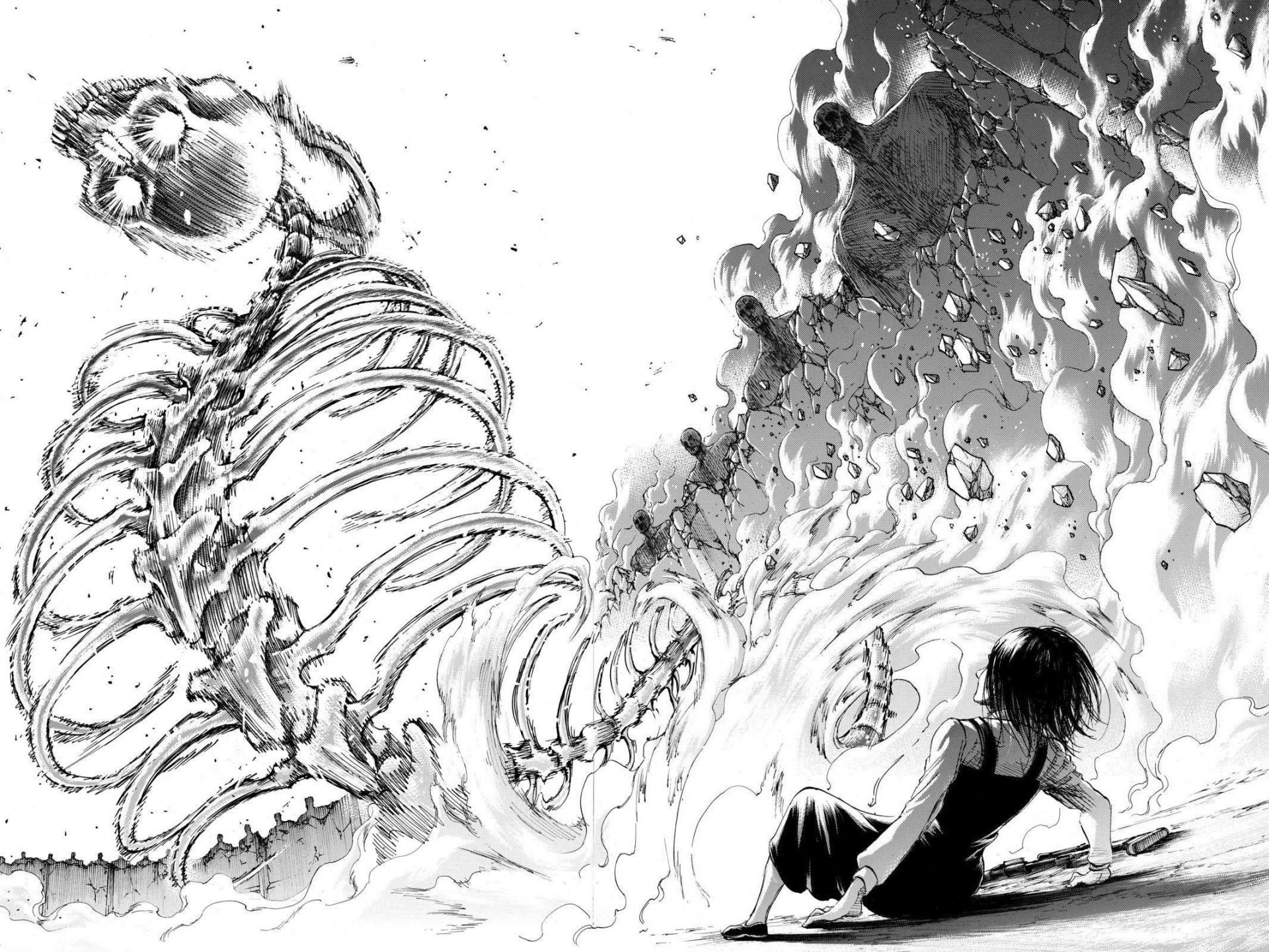 A still from the Attack on Titan manga (Image via Kodansha/Hajime Isayama)