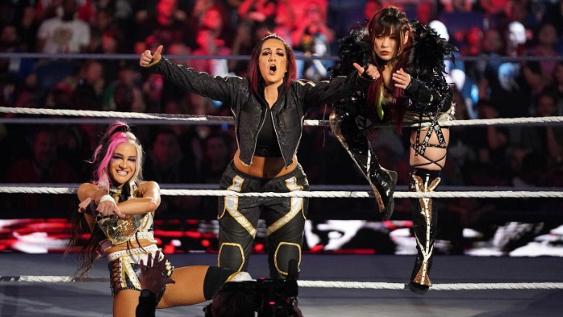 Damage CTRL during their entrance. Image Credits: wwe.com 