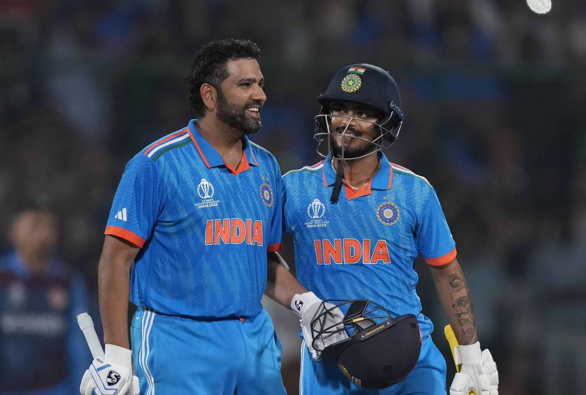 Ishan Kishan (right) played second fiddle to Rohit Sharma in India&#039;s win against Afghanistan. [P/C: AP]