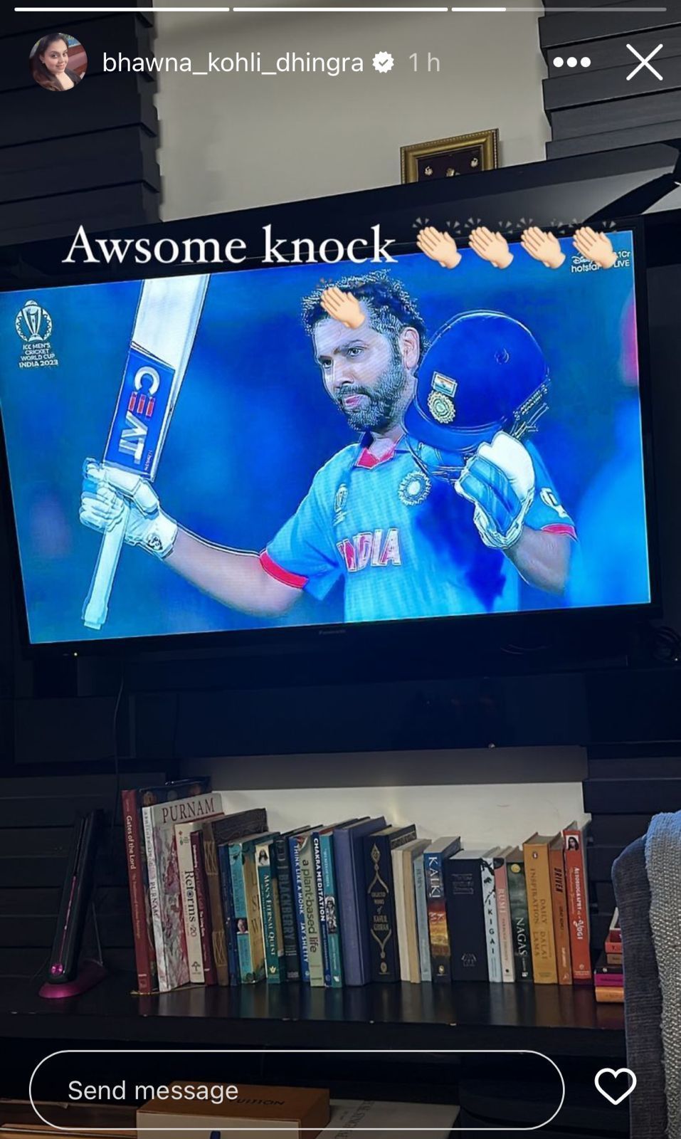 Bhawna Kohli Dhingra's Instagram story.