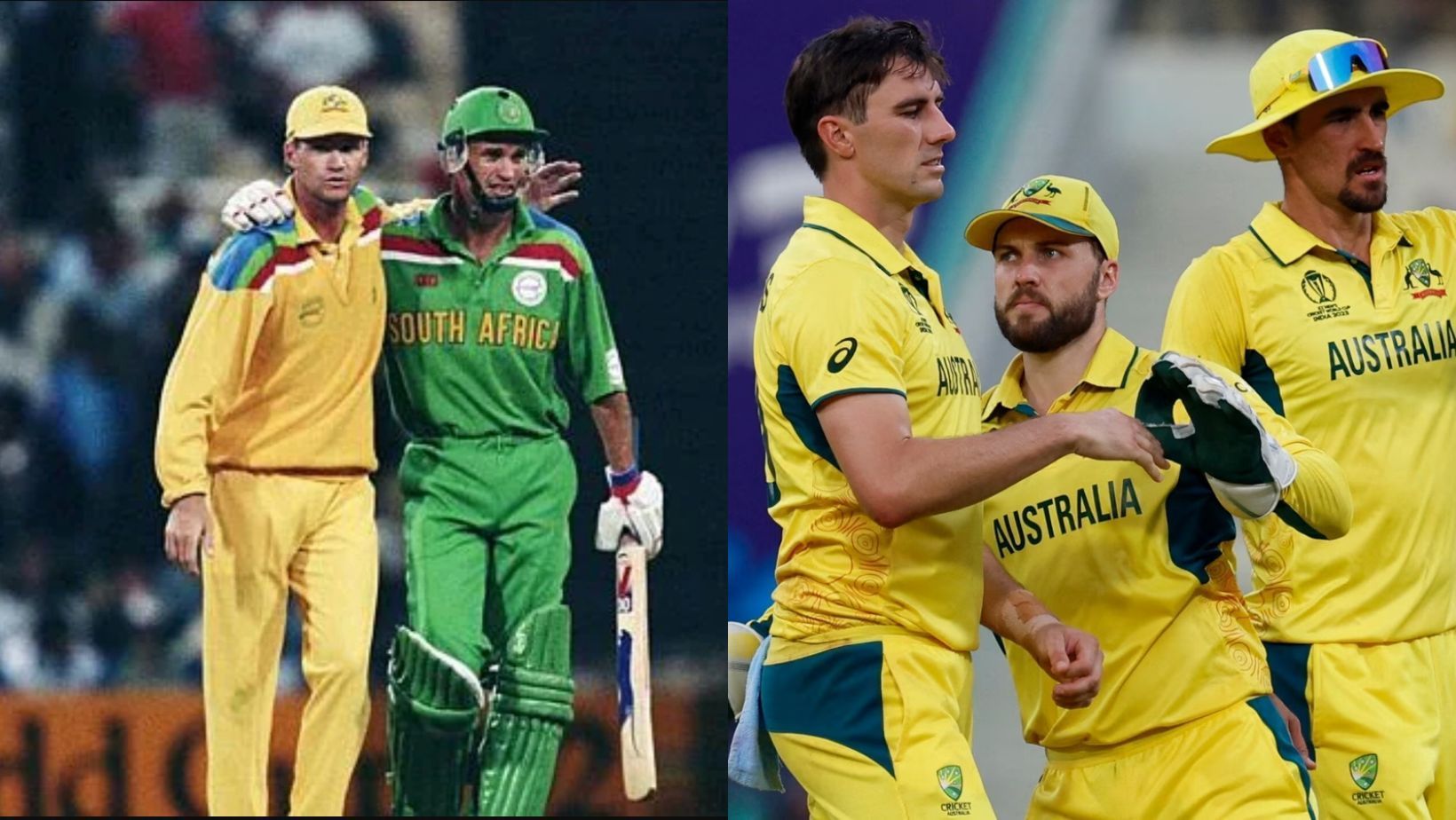 Australia in 1992 World Cup (L) and 2023 World Cup (R).