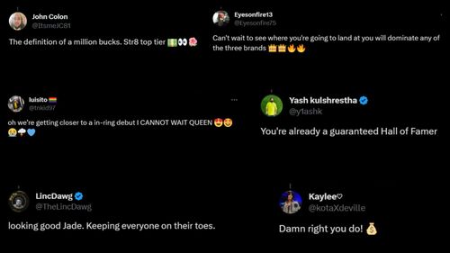 Screenshot of fans' reactions on Twitter.