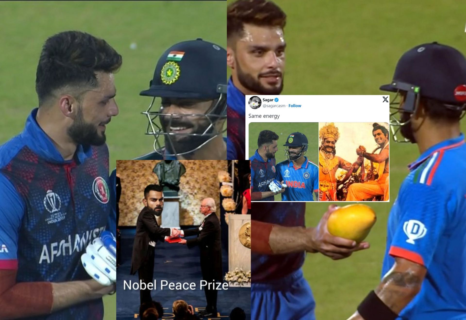 Fans react after Virat Kohli and Naveen-ul-Haq embrace each other during IND vs AFG clash.