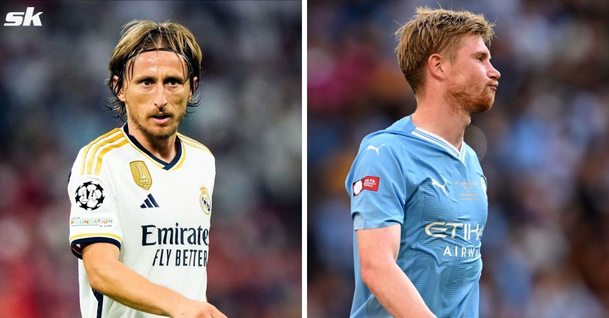 Luka Modric (left) and Kevin De Bruyne (right)