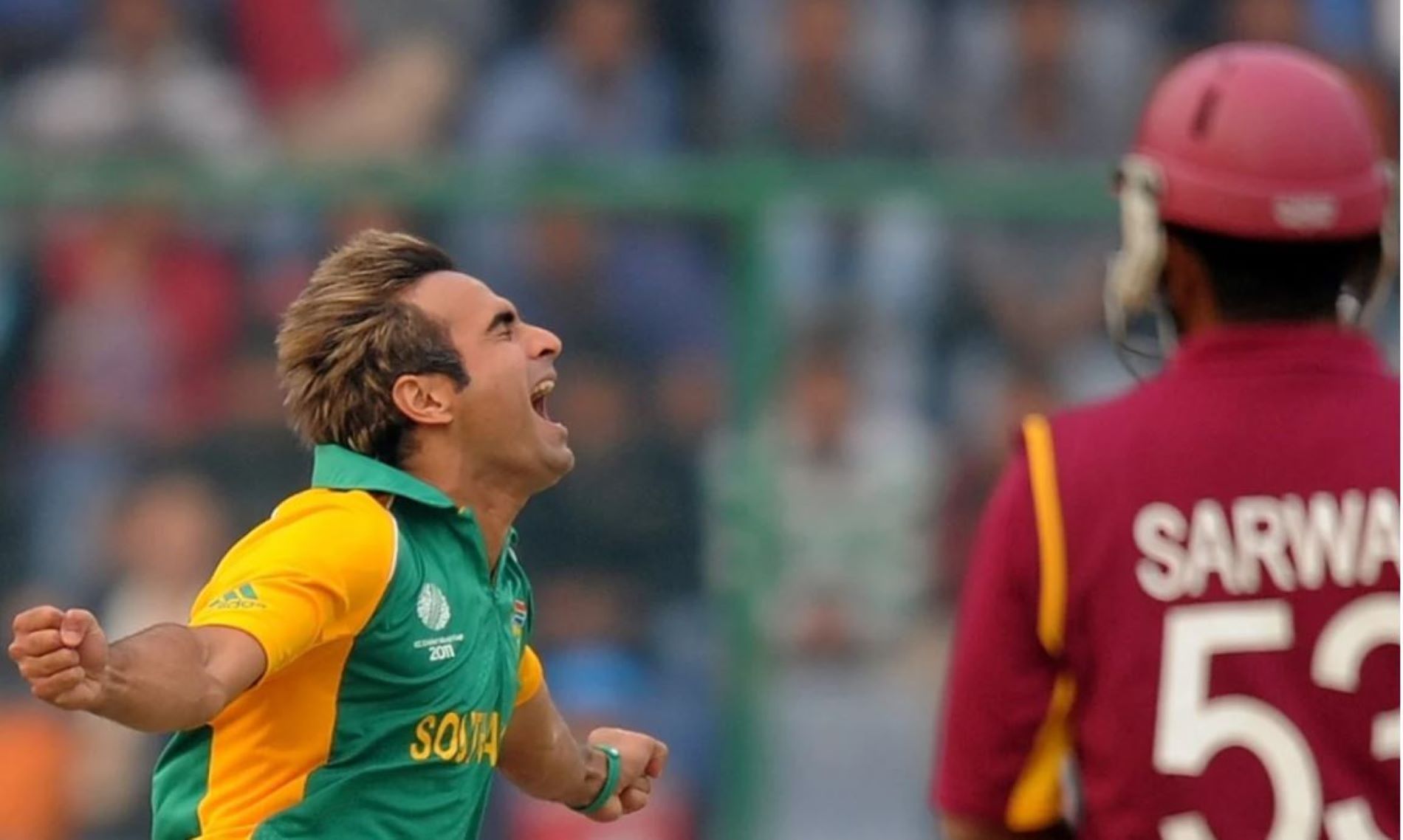 Tahir ran through the West Indian middle order in South Africa's opening 2011 World Cup game.