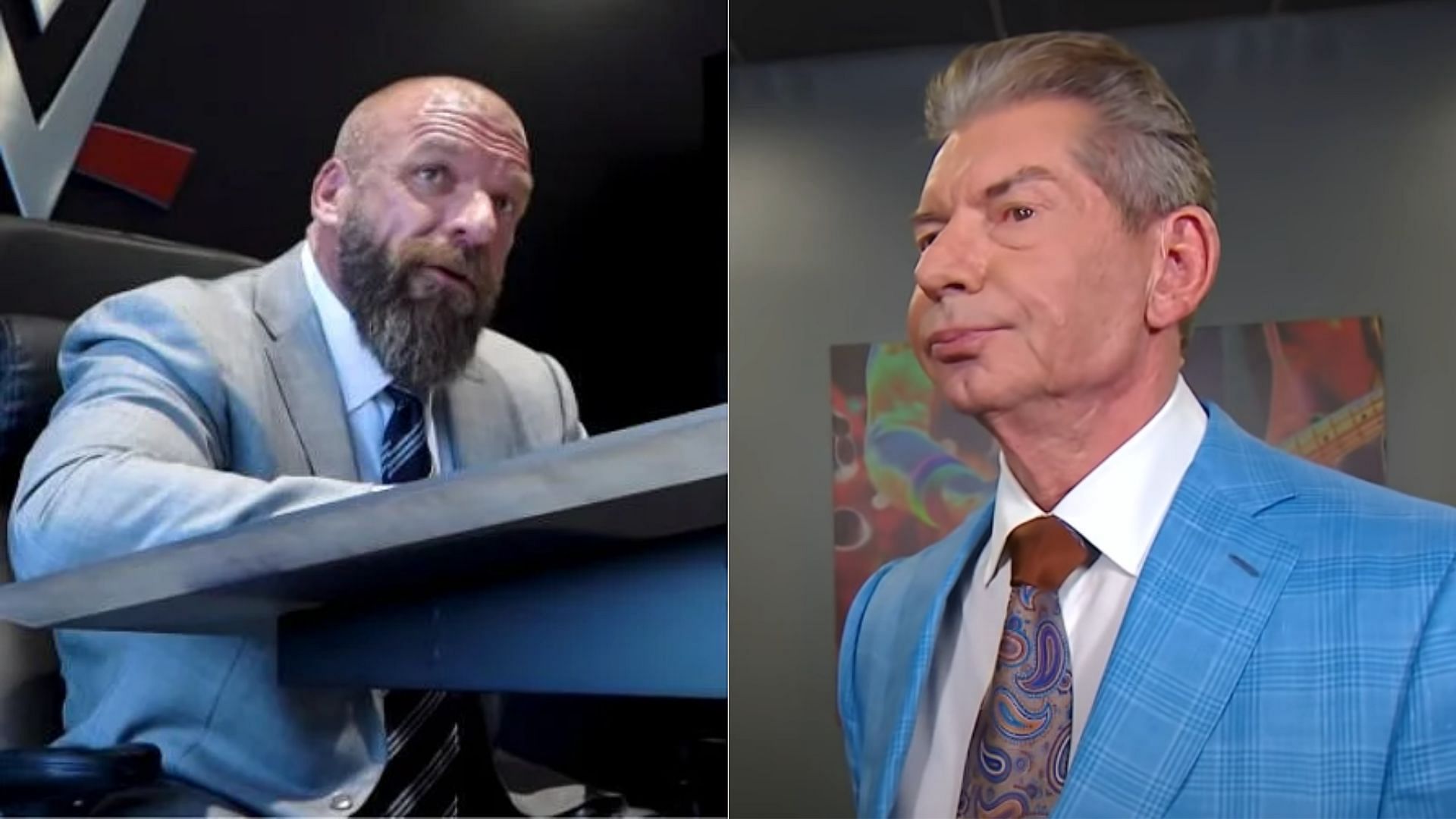 Triple H (left); Vince McMahon (right)