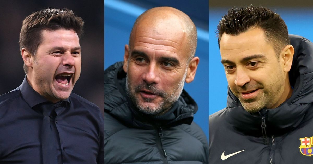 Pep Guardiola, Mauricio Pochettino and Xavi Hernandez