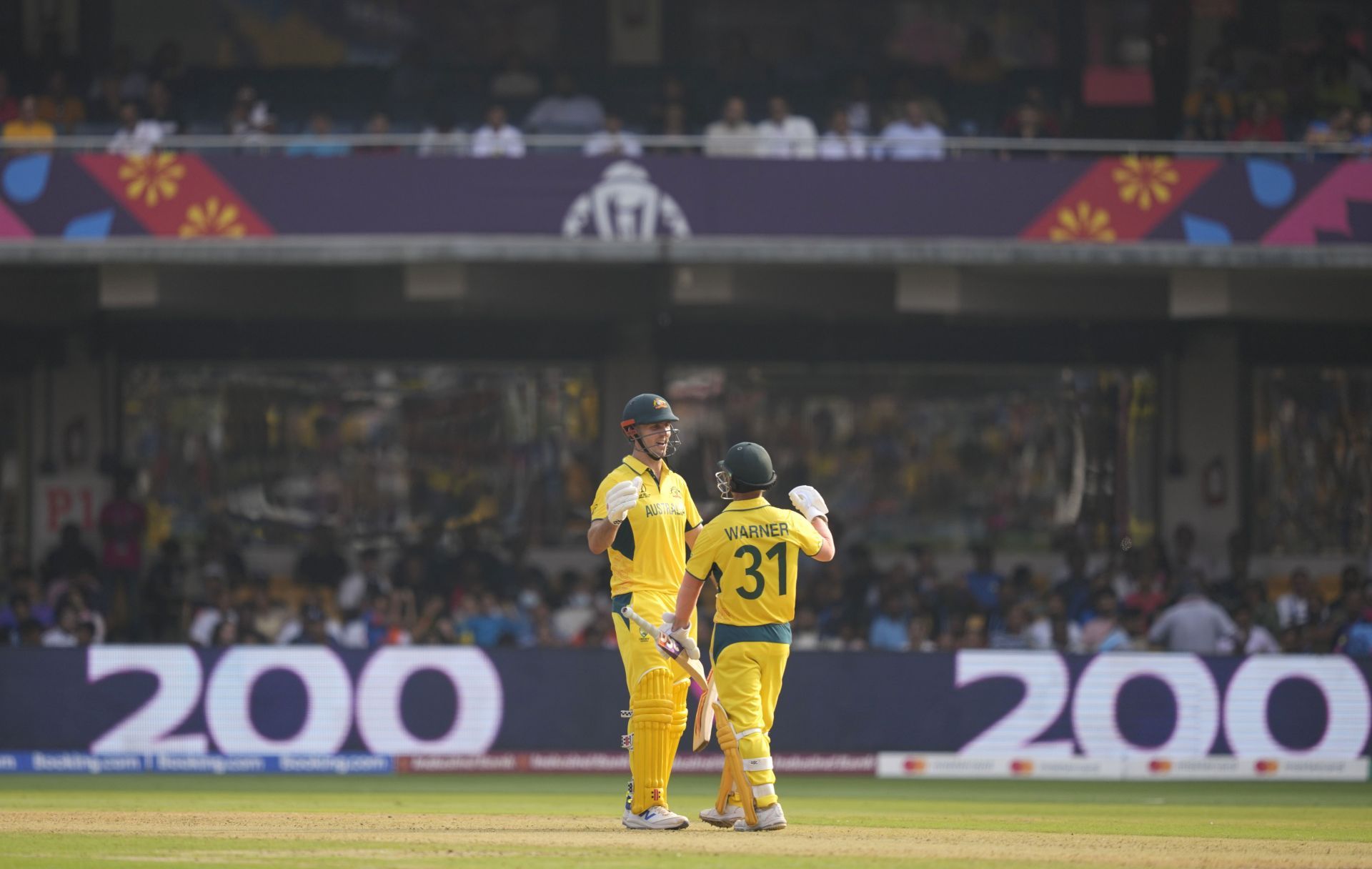 David Warner and Mitchell Marsh celebrating with each other [Getty Images]