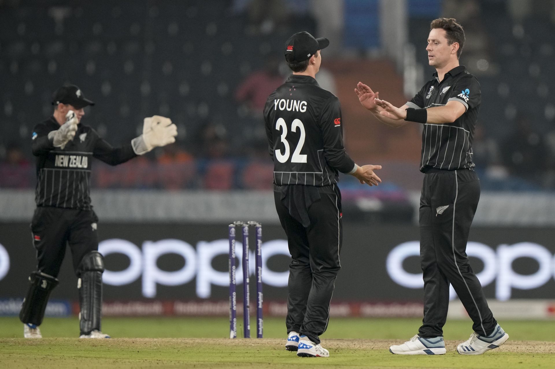 Matt Henry registered figures of 3/40 in 8.3 overs. [P/C: AP]