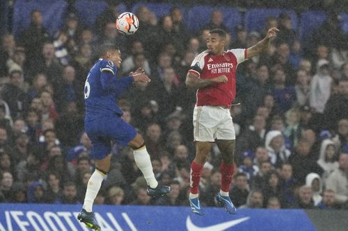 Gunners attacker Gabriel Jesus (right)