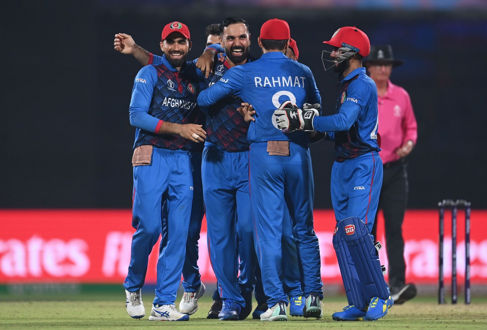 Afghanistan players celebrating vs England [Getty Images]