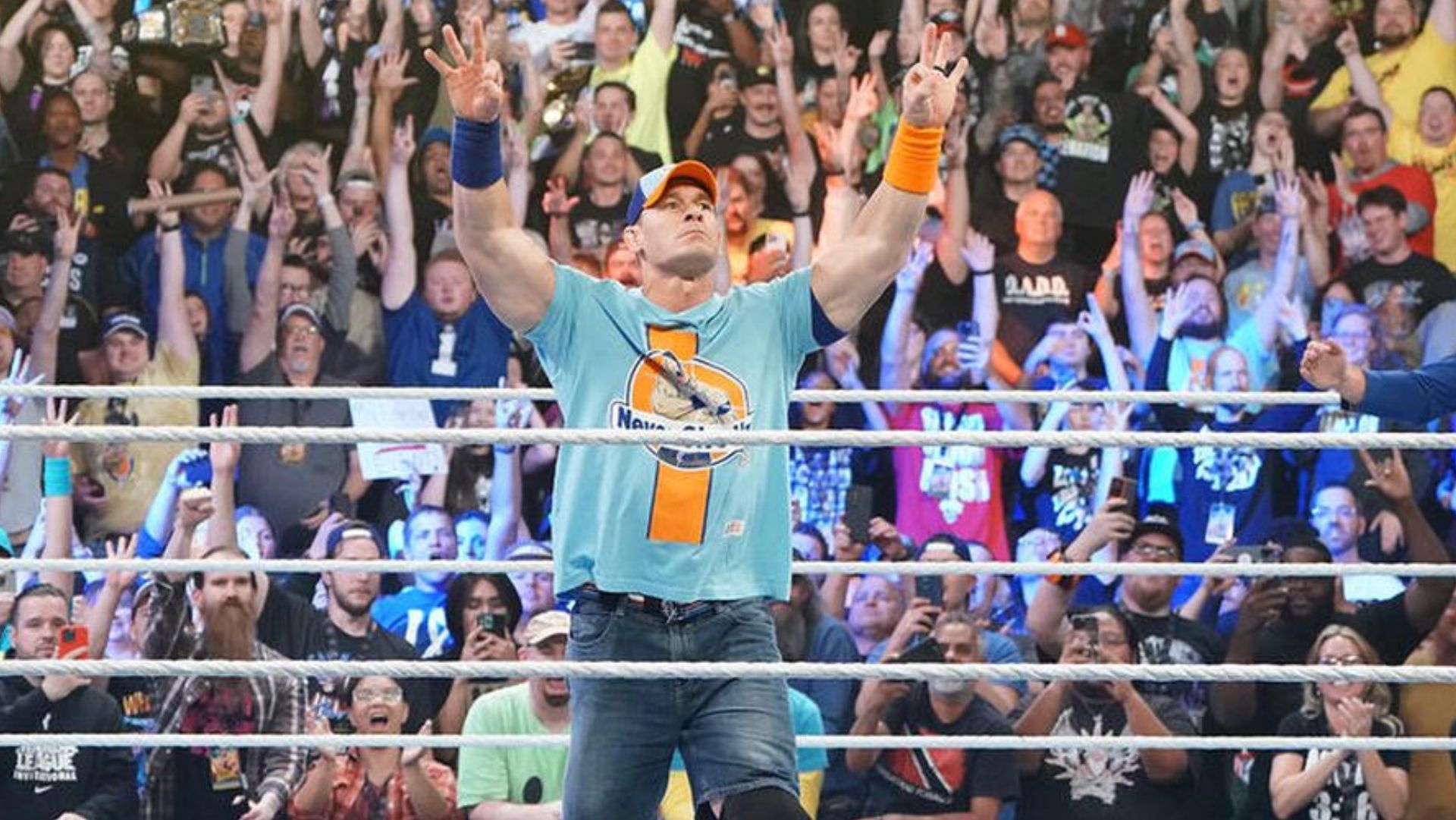 John Cena is a 16-time world champion in WWE.