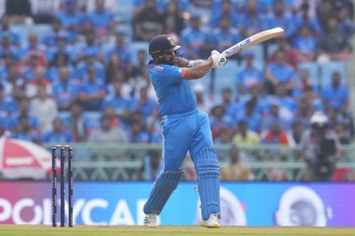 Rohit Sharma struck 10 fours and three sixes during his innings. [P/C: AP]