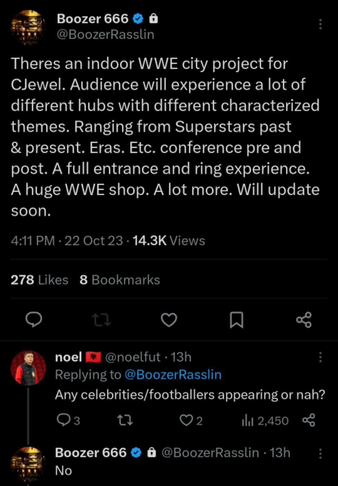 BWE says no footballer will appear at Crown Jewel 2023