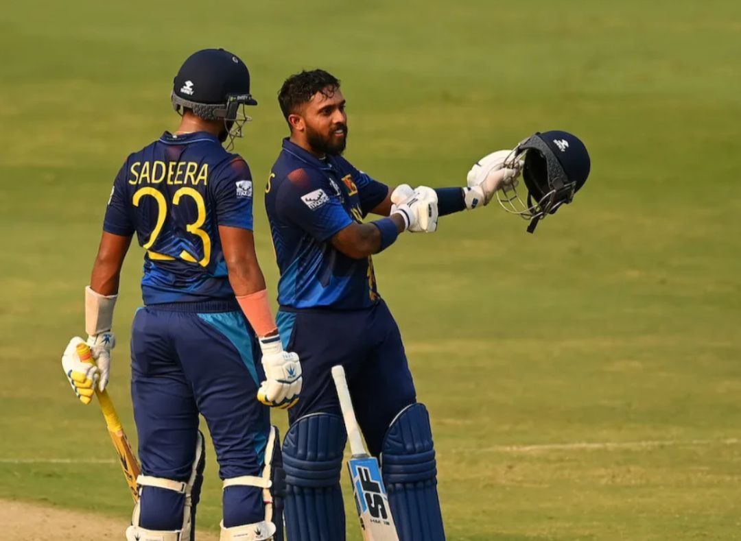 Kusal Mendis celebrating his century vs Pakistan [Getty Images]