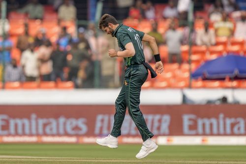 Shaheen Shah Afridi registered figures of 1/66 in nine overs. [P/C: AP]