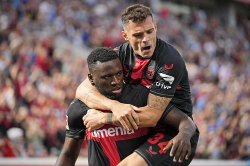 Granit Xhaka (right) left the Emirates this summer.