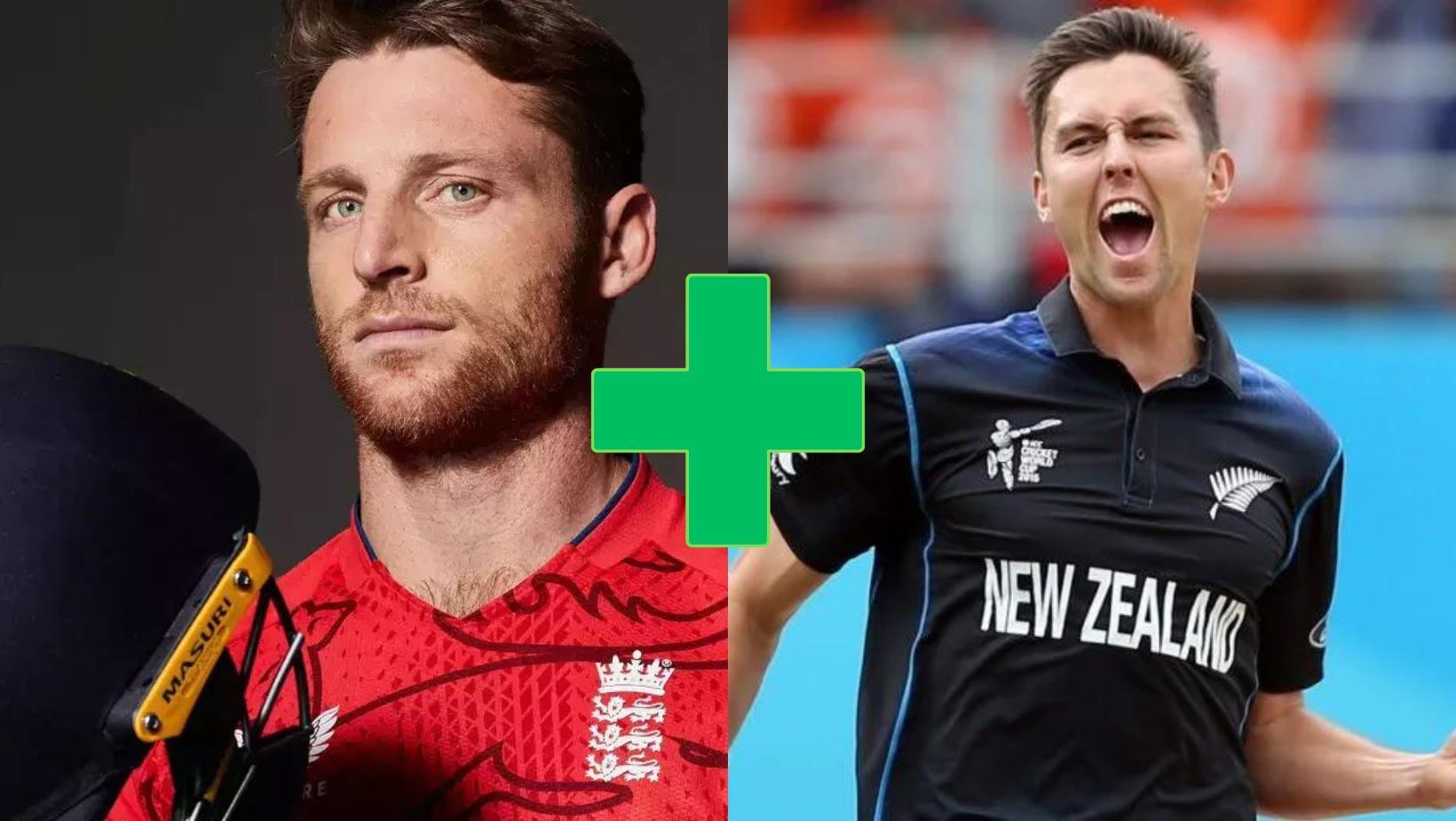 Jos Buttler (L) and Trent Boult.