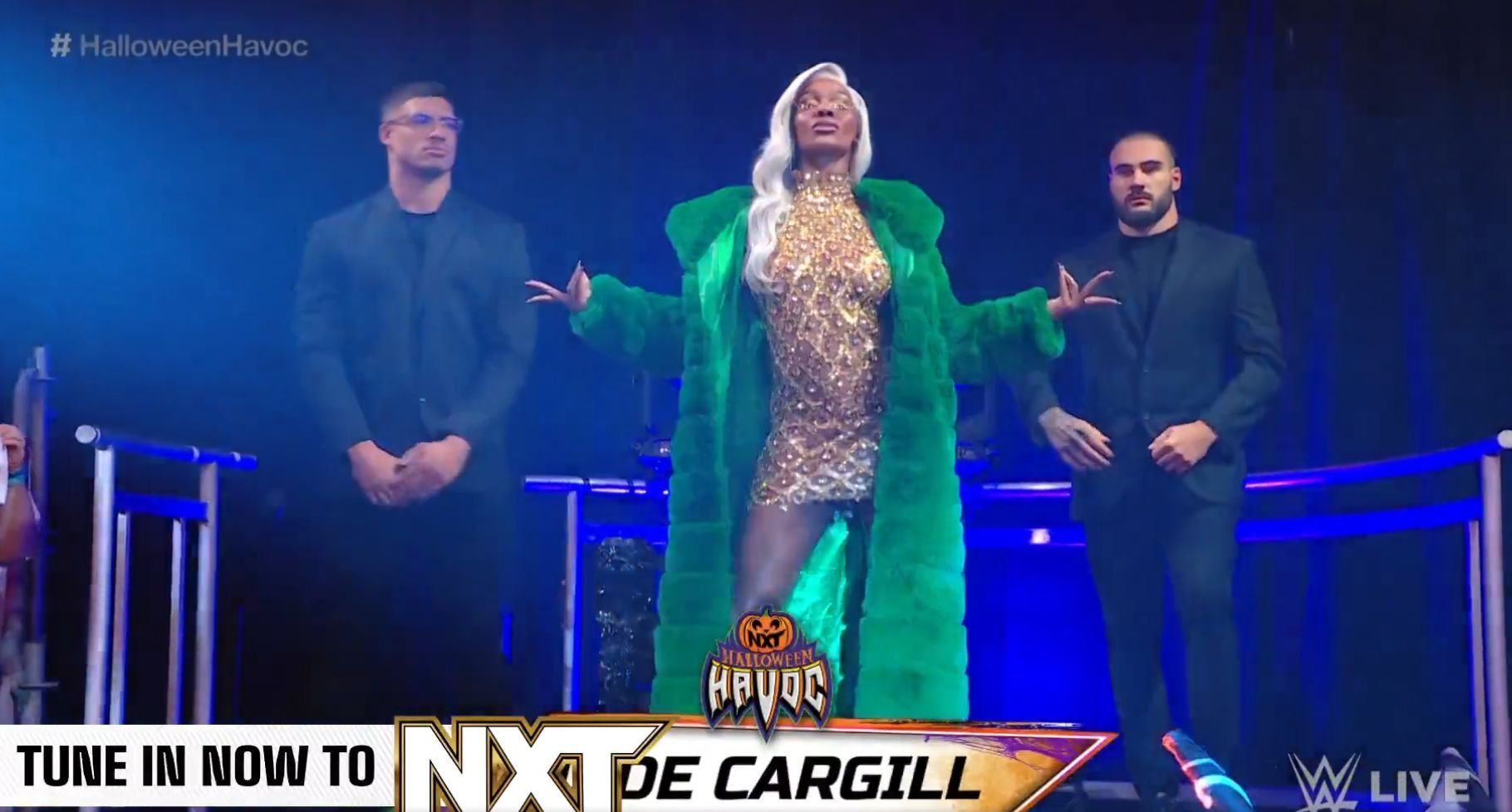 Jade Cargill appeared in the arena for Becky Lynch's title match with Lyra Valkyria.