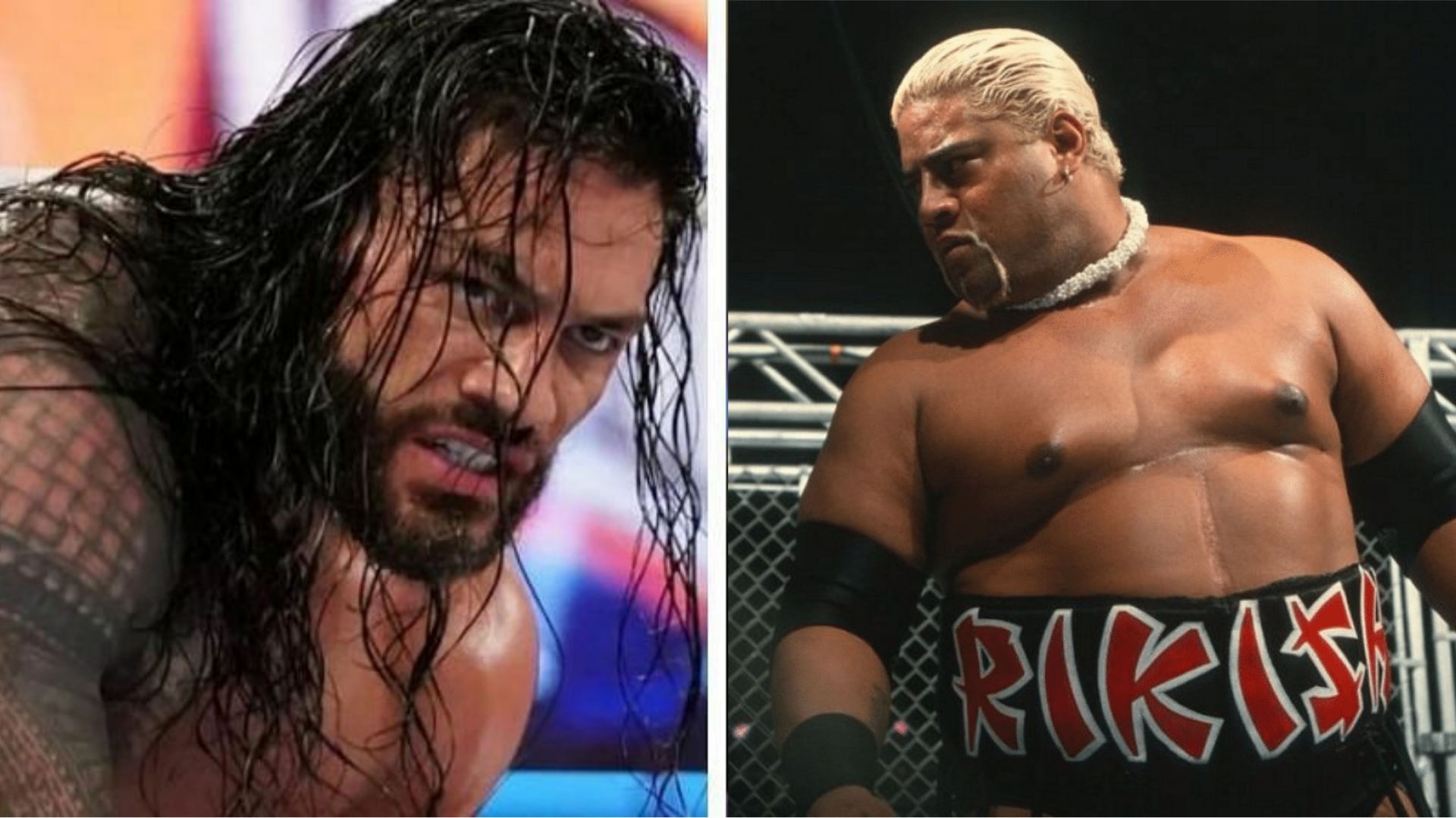 Roman Reigns (left); Rikishi (right)