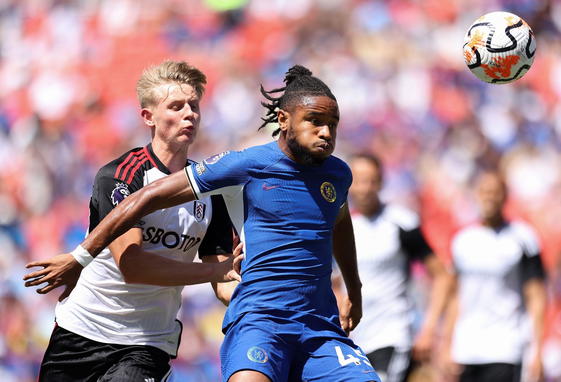 Christopher Nkunku (right) is yet to kick a ball at Stamford Bridge.