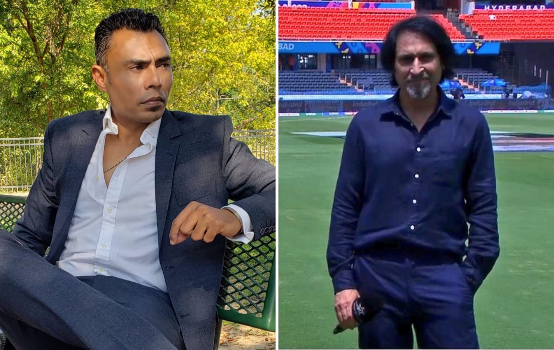 Danish Kaneria (L) and Ramiz Raja (R). (Pics: Instagram/Disney+Hotstar)