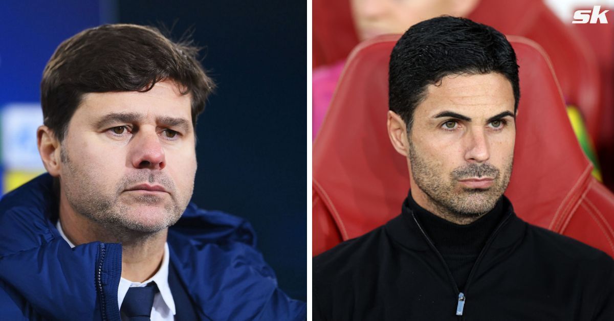 Chelsea manager Mauricio Pochettino (left) and Arsenal boss Mikel Arteta