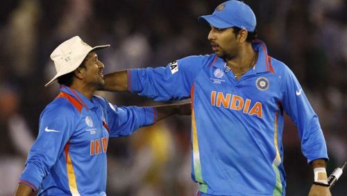 Sachin and Yuvraj scripted India's memorable win over Pakistan in 2011.